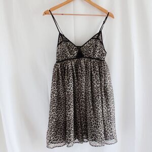 Romeo&Juliet Cheetah Babydoll Slip Mini Dress